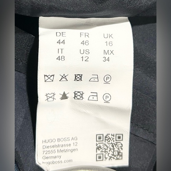 BOSS Dathea Minidessin Wool Sheath Dress Navy Fantasy 12 - Picture 11 of 12